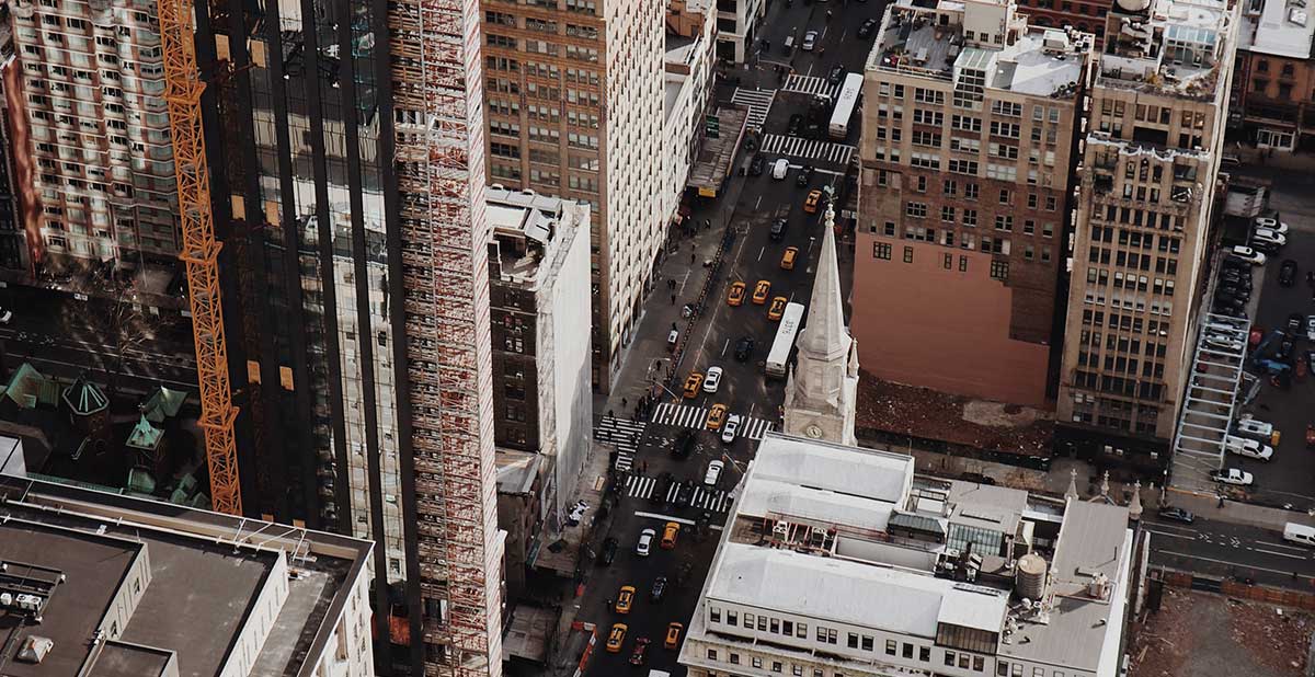 A city street with many cars on it