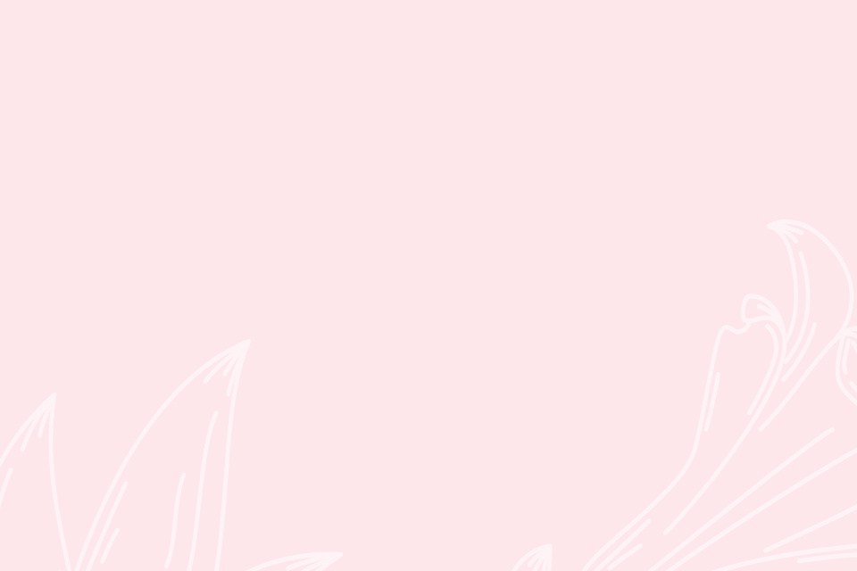 A pink background with white lines and swirls.