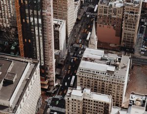 A city street with many cars on it