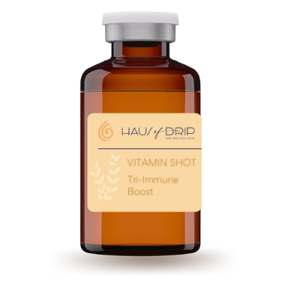 A bottle of vitamin shot with the label waly drip.